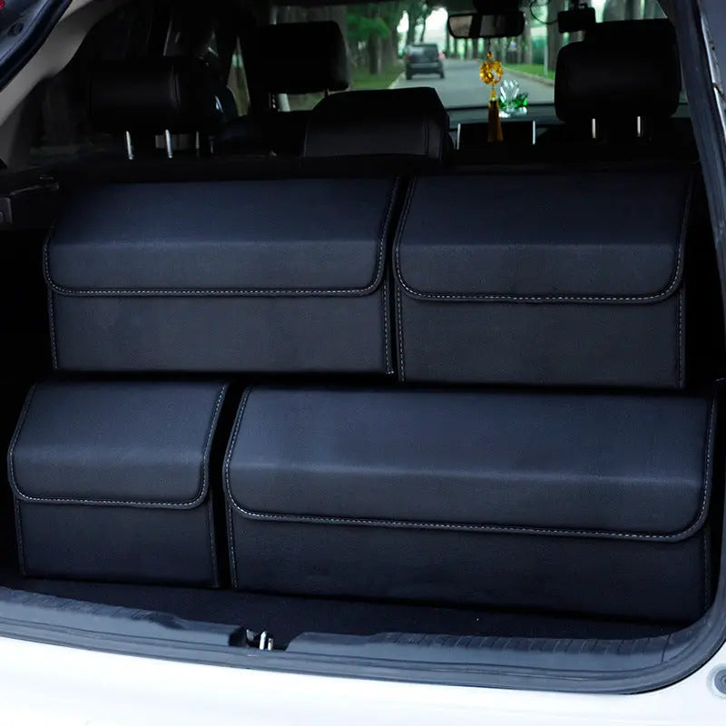 Scatola Portaoggetti Pieghevole in Pelle per Auto – Organizer da Bagagliaio Multiuso, Disponibile in Vari Formati - N.1 Online