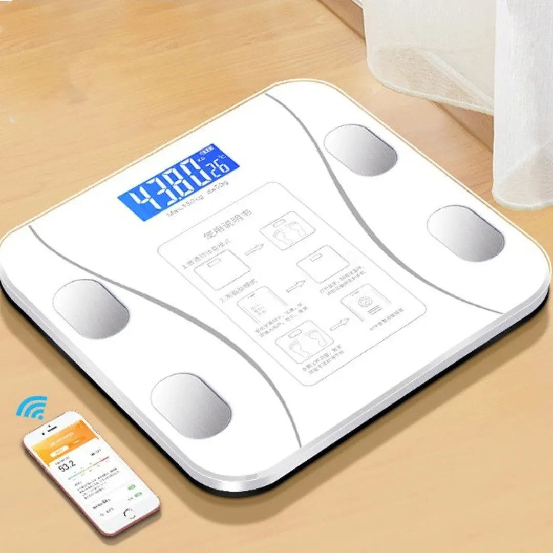 Bilancia Pesapersone Digitale Intelligente con Misurazione Grasso Corporeo – Peso fino a 180kg, Vetro Temperato 5mm - N.1 Online