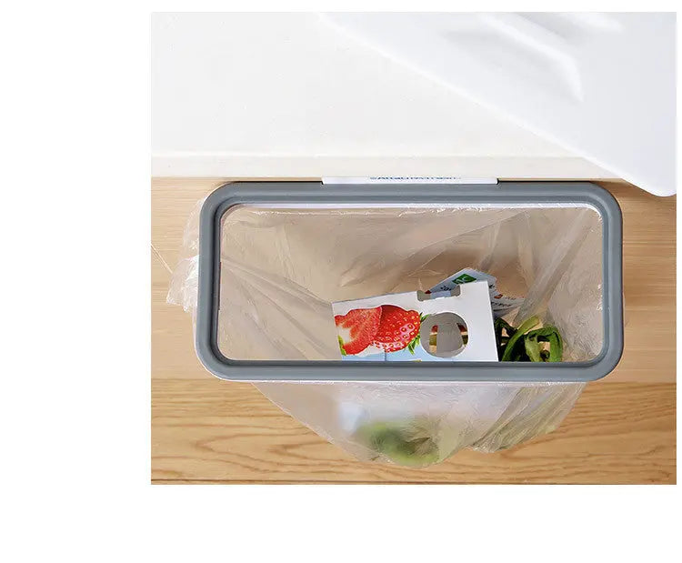 Porta Sacchetti Spazzatura da Appendere con Coperchio – Supporto in ABS per Ante e Cassetti, Salvaspazio da Cucina - N.1 Online