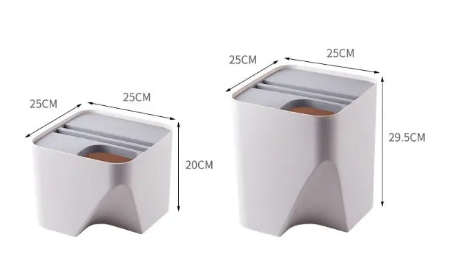 Cestino Raccolta Differenziata Impilabile per Cucina e Bagno – Pattumiera Salvaspazio con Coperchio, Separazione Asciutto e Bagnato - N.1 Online