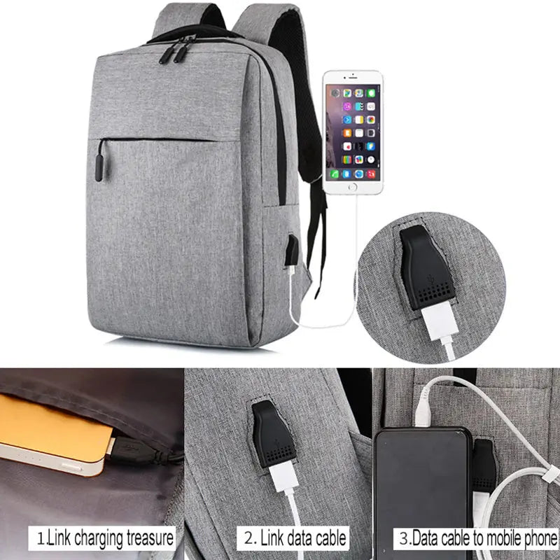 Zaino USB Antifurto per Laptop – Zaino da Viaggio Unisex in Nylon per Scuola, Lavoro, Università - N.1 Online
