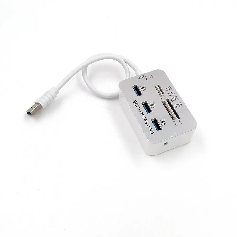 Hub USB 3.0 a 4 Porte – Adattatore con Lettore Schede per PC, Laptop e Mac - N.1 Online