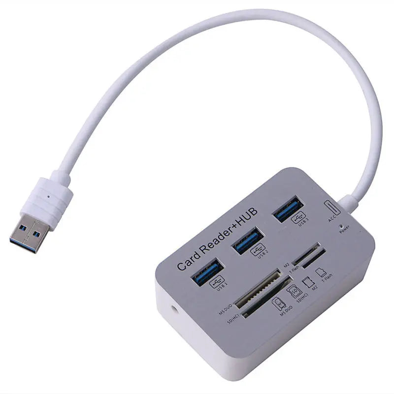 Hub USB 3.0 a 4 Porte – Adattatore con Lettore Schede per PC, Laptop e Mac - N.1 Online