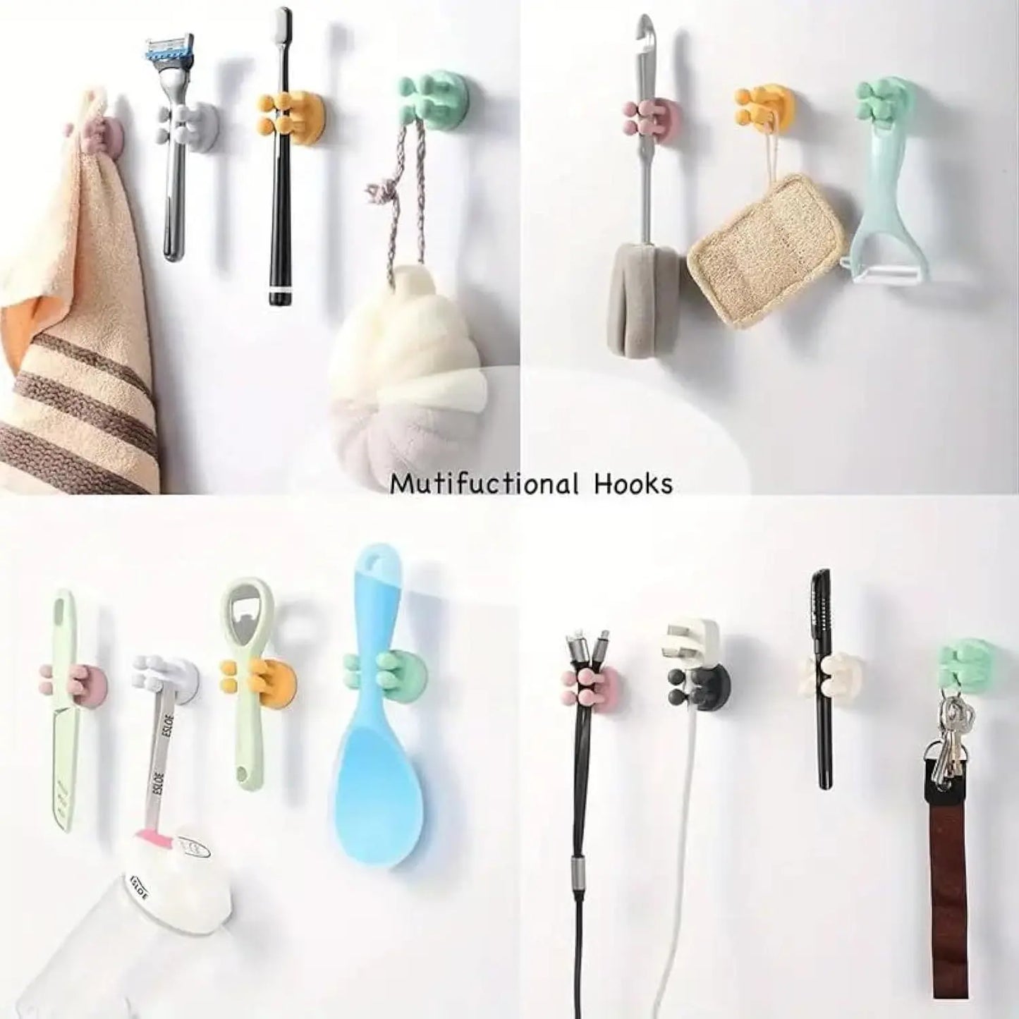 Portaspazzolino in Silicone Multiuso – Gancio Adesivo Impermeabile da Parete per Bagno, Cucina, Ufficio e Casa - N.1 Online