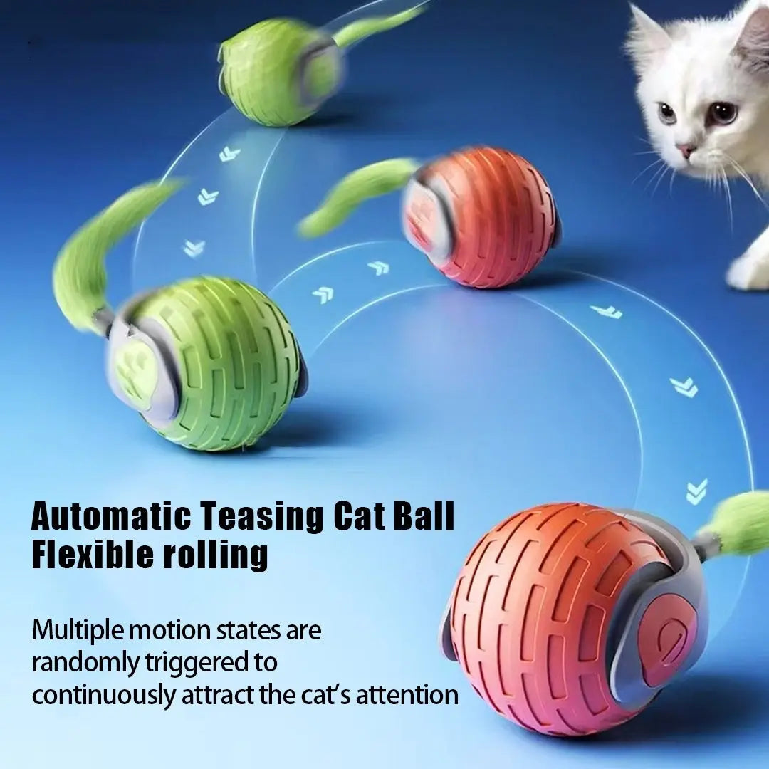 Palla Elettrica Interattiva per Gatti – Giocattolo Automatico con Movimento Intelligente, Ricaricabile USB - N.1 Online