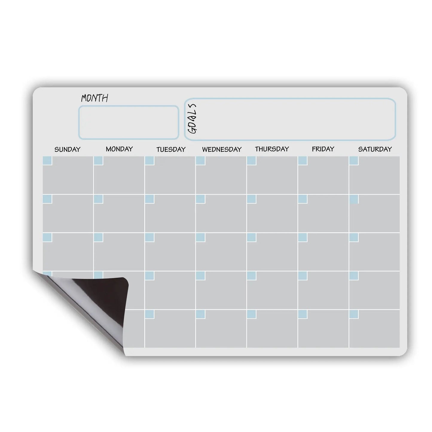 Calendario Magnetico A3 – Planner Mensile e Settimanale Cancellabile, Lavagna Organizzatore con Fondo Bianco o Nero - N.1 Online