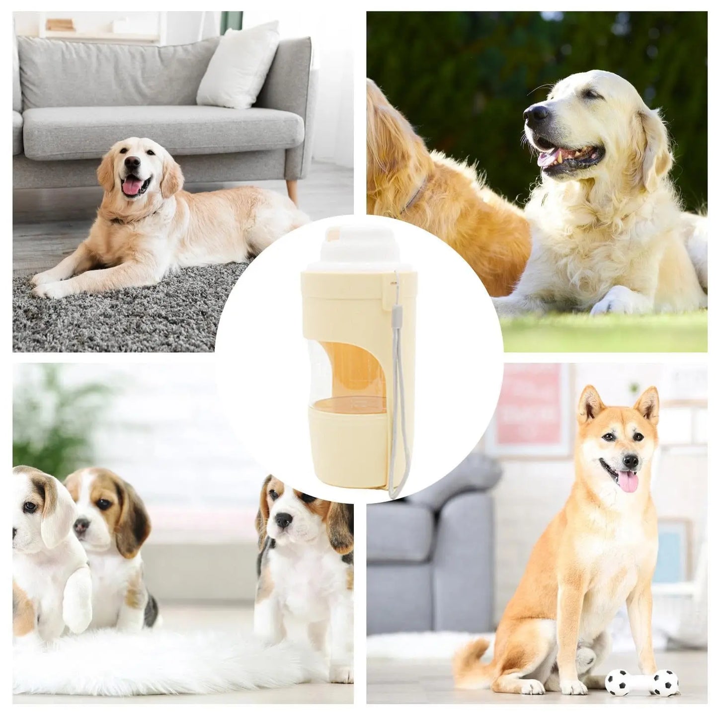 Borraccia da Viaggio 2 in 1 per Cani e Gatti – Dispenser Acqua e Cibo Portatile 690ml con Cordino - N.1 Online