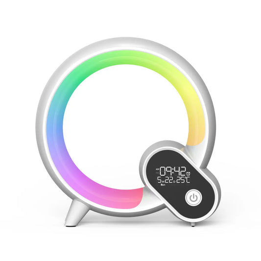 Sveglia Digitale Smart con Simulazione Alba, Luce LED RGB, Audio Bluetooth e Controllo da App – Design Moderno Q - N.1 Online