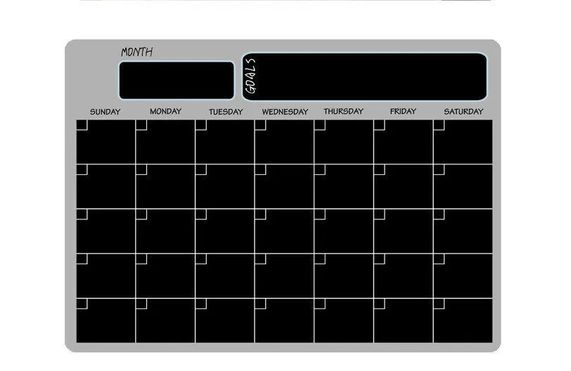 Calendario Magnetico A3 – Planner Mensile e Settimanale Cancellabile, Lavagna Organizzatore con Fondo Bianco o Nero - N.1 Online