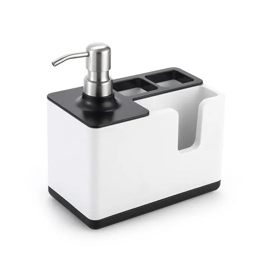 Dispenser Sapone con Porta Spugna e Portaoggetti – Organizer da Cucina e Bagno in Plastica - N.1 Online