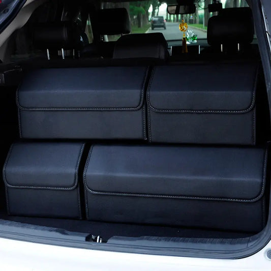 Scatola Portaoggetti Pieghevole in Pelle per Auto – Organizer da Bagagliaio Multiuso, Disponibile in Vari Formati - N.1 Online