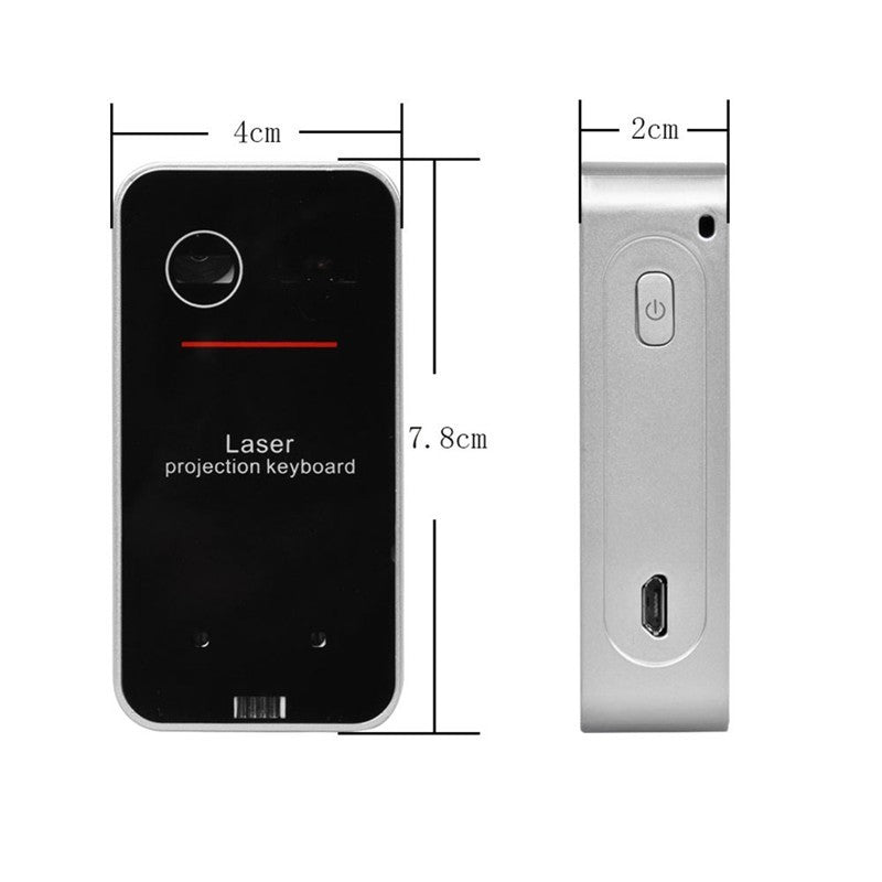 Tastiera Bluetooth Wireless Olografica Laser Virtuale Bianca | Tastiera Proiettata per PC, Laptop, Tablet e Smartphone N1Online
