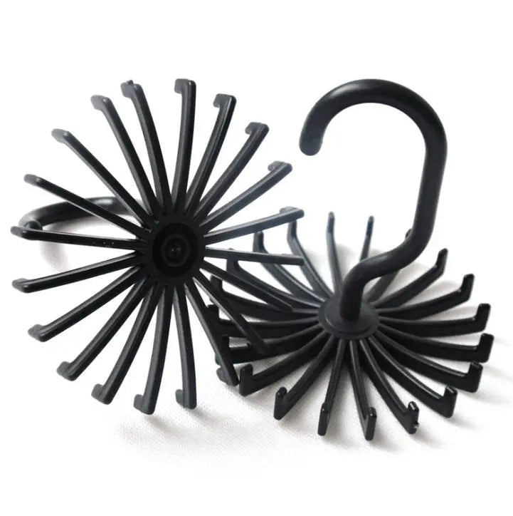 Set 4 Portacravatte Girevoli Neri – Organizer in Plastica per Armadio, Cravatte, Cinture, Sciarpe – Salvaspazio Uomo Donna - N.1 Online