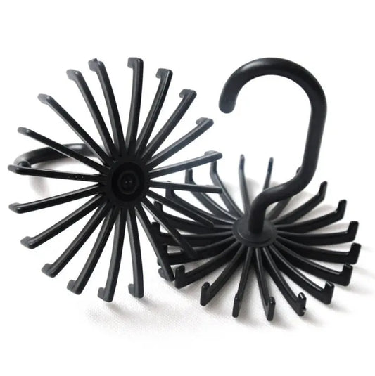 Set 4 Portacravatte Girevoli Neri – Organizer in Plastica per Armadio, Cravatte, Cinture, Sciarpe – Salvaspazio Uomo Donna - N.1 Online