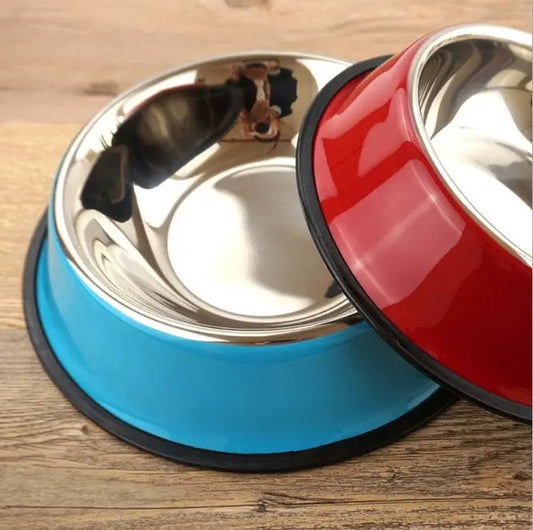 Ciotola per Cani e Gatti in Acciaio Inox e Melamina – Antiscivolo, Doppio Uso per Cibo e Acqua, Resistente al Calore, Colorata - N.1 Online