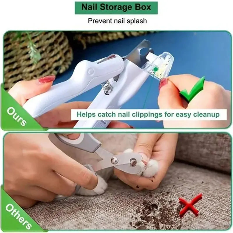 Tagliaunghie per Cani e Gatti con LED – Forbici Professionali in Acciaio Inox, Trimmer Sicuro e Facile da Usare - N.1 Online