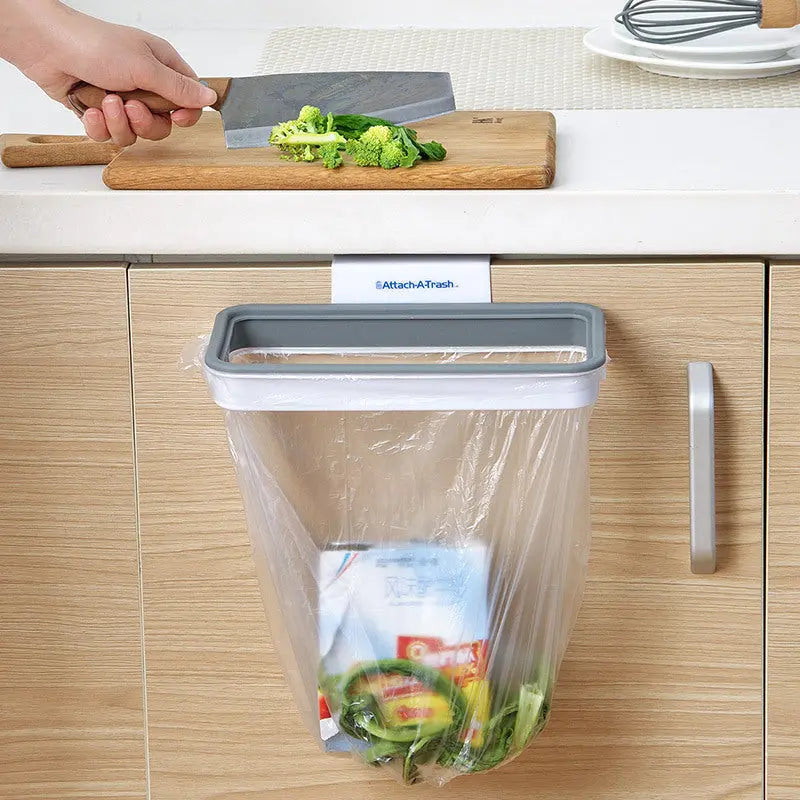 Porta Sacchetti Spazzatura da Appendere con Coperchio – Supporto in ABS per Ante e Cassetti, Salvaspazio da Cucina - N.1 Online