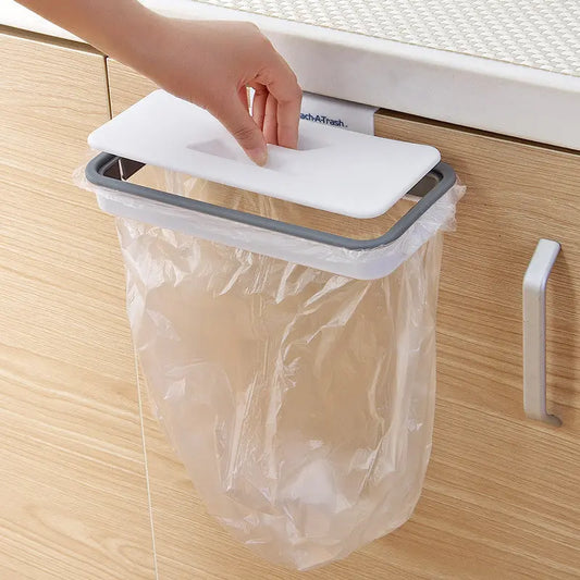 Porta Sacchetti Spazzatura da Appendere con Coperchio – Supporto in ABS per Ante e Cassetti, Salvaspazio da Cucina - N.1 Online