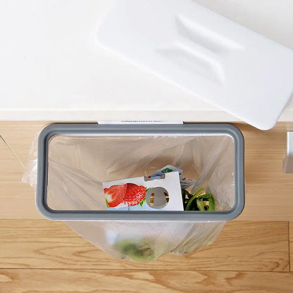 Porta Sacchetti Spazzatura da Appendere con Coperchio – Supporto in ABS per Ante e Cassetti, Salvaspazio da Cucina - N.1 Online
