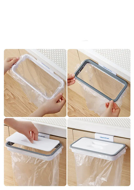 Porta Sacchetti Spazzatura da Appendere con Coperchio – Supporto in ABS per Ante e Cassetti, Salvaspazio da Cucina - N.1 Online