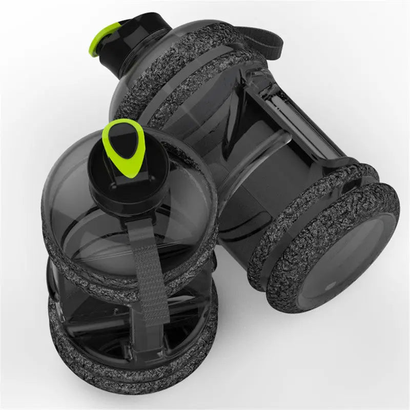 Borraccia Sportiva 2.2L Grande Capacità – Bottiglia Fitness in PETG, Antigoccia e Resistente agli Urti, Nera - N.1 Online