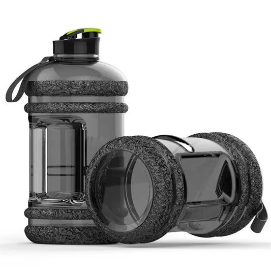 Borraccia Sportiva 2.2L Grande Capacità – Bottiglia Fitness in PETG, Antigoccia e Resistente agli Urti, Nera - N.1 Online