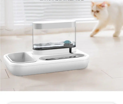 Fontanella Automatica per Cani e Gatti 1.5L con Doppia Ciotola – Dispenser Acqua Silenzioso in ABS, Bianco o Blu - N.1 Online