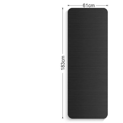 Tappetino Yoga Antiscivolo 10mm – Materassino Fitness in NBR, Morbido e Resistente, 61x183cm, Colore Nero - N.1 Online