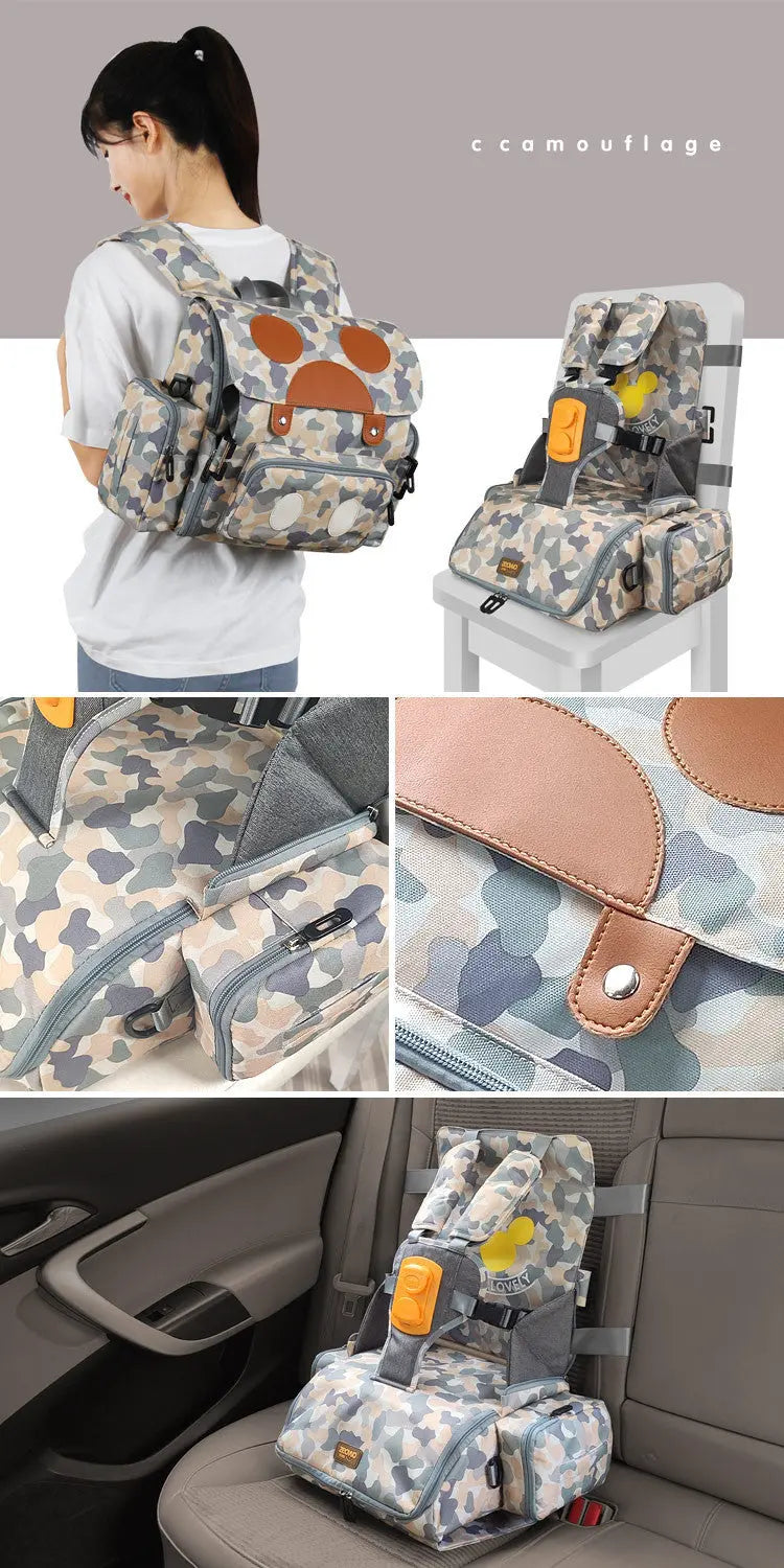 Zaino 3 in 1 Multifunzione per Bambini – Seggiolino Portatile, Organizer da Viaggio, Borsa Fasciatoio con Schienale Rinforzato - N.1 Online
