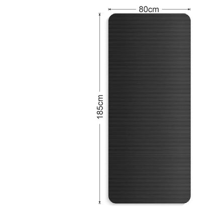 Tappetino Yoga Antiscivolo 10mm – Materassino Fitness in NBR, Morbido e Resistente, 61x183cm, Colore Nero - N.1 Online
