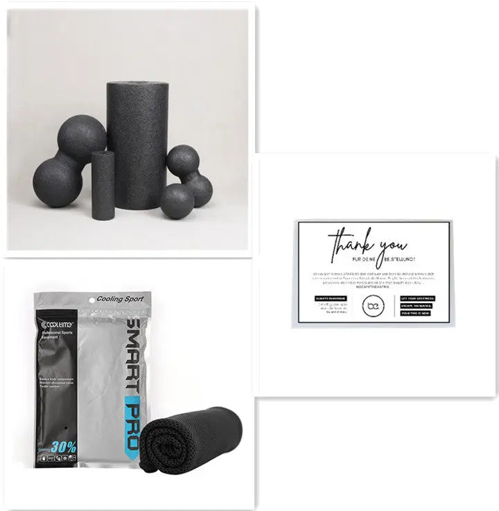 Set Rullo Foam Roller Yoga EPP + Palla Massaggio Arachide – Colonna Per Fascia Muscolare Omaggio - N.1 Online
