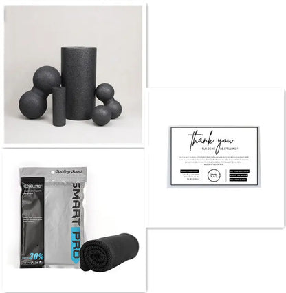 Set Rullo Foam Roller Yoga EPP + Palla Massaggio Arachide – Colonna Per Fascia Muscolare Omaggio - N.1 Online