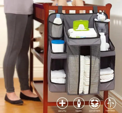 Organizer Pannolini da Culla – Portaoggetti per Neonato in Tessuto Oxford, Multitasche per Fasciatoio e Nursery - N.1 Online