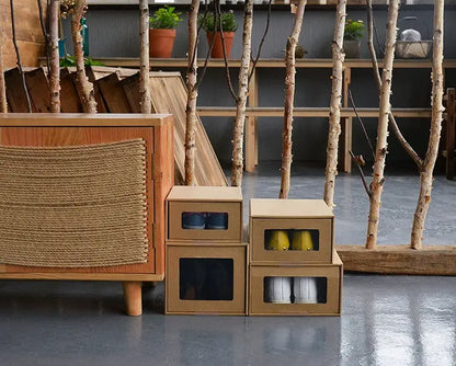 Scatola Porta Scarpe in Carta Kraft Pieghevole e Impilabile – Trasparente con Cassetto per Uomo e Donna, Ideale per Armadio, Sottoletto e Balcone - N.1 Online