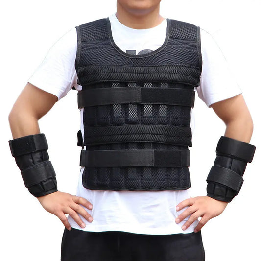 Gilet Zavorrato Sportivo Running – Gilet Pesi Allenamento Traspirante Nero, Capacità 15kg o 35kg No Pesi - N.1 Online