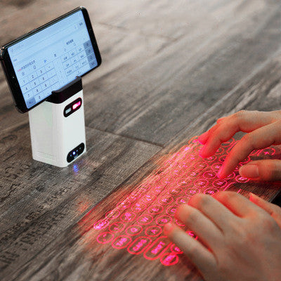 Tastiera Bluetooth Wireless Olografica Laser Virtuale Bianca | Tastiera Proiettata per PC, Laptop, Tablet e Smartphone N1Online