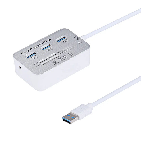 Hub USB 3.0 a 4 Porte – Adattatore con Lettore Schede per PC, Laptop e Mac - N.1 Online