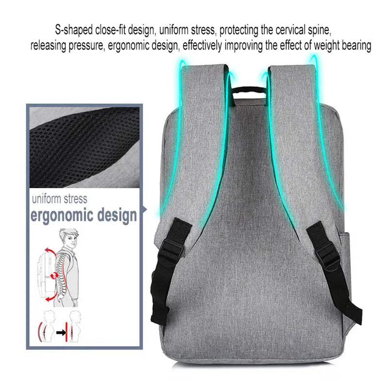 Zaino USB Antifurto per Laptop – Zaino da Viaggio Unisex in Nylon per Scuola, Lavoro, Università - N.1 Online