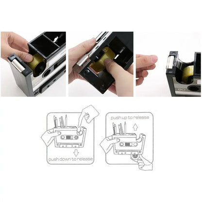 Porta Penne e Dispenser Nastro Adesivo a Forma di Cassetta – Organizer da Scrivania Multifunzionale - N.1 Online