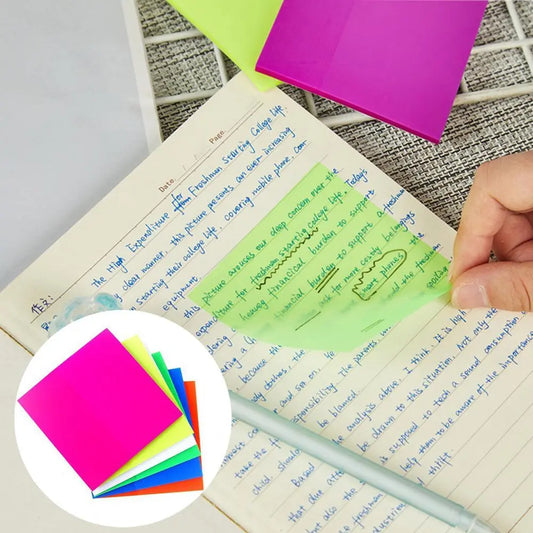 Post-it Trasparenti Adesivi in PET – Note Rimovibili per Studenti, Appunti, Planner e Diario – 50 Fogli** - N.1 Online