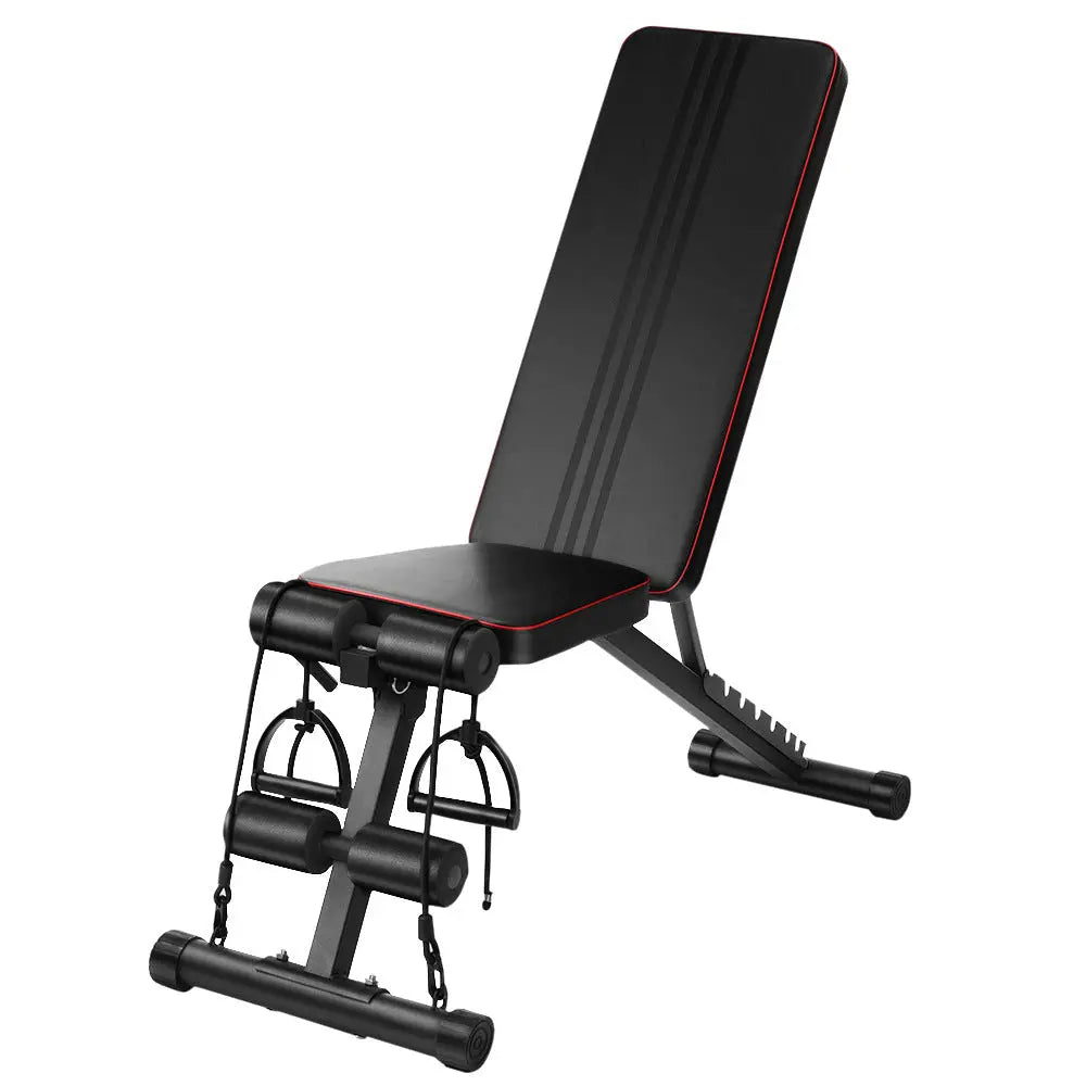 Panca Pieghevole Multifunzionale con Manubri – Panca Reclinabile per Sit-up e Allenamento Completo, in Acciaio e PU, Nera - N.1 Online