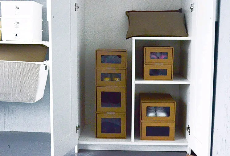 Scatola Porta Scarpe in Carta Kraft Pieghevole e Impilabile – Trasparente con Cassetto per Uomo e Donna, Ideale per Armadio, Sottoletto e Balcone - N.1 Online