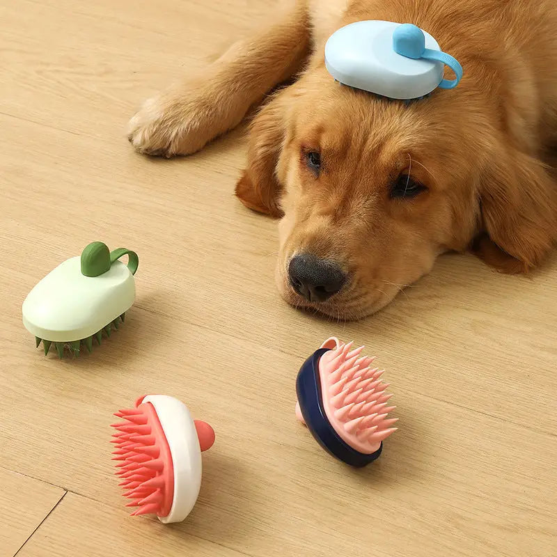 Spazzola Massaggiante in Silicone per Cani e Gatti – Pettine Rimuovi Peli per Bagno, Shampoo e Pulizia Delicata - N.1 Online