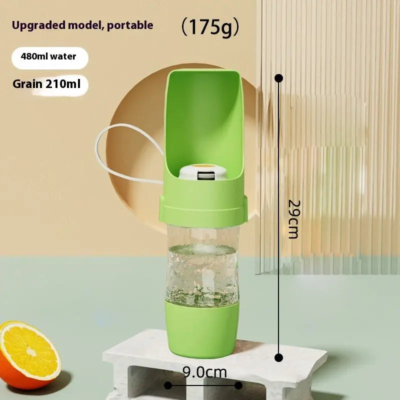 Borraccia da Viaggio 2 in 1 per Cani e Gatti – Dispenser Acqua e Cibo Portatile 690ml con Cordino - N.1 Online