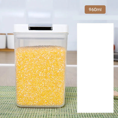 Contenitore Ermetico per Alimenti in Plastica – 350/1000ml, Moderno, Quadrato, Microonde, Colori Casuali - N.1 Online
