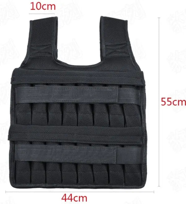 Gilet Zavorrato Sportivo Running – Gilet Pesi Allenamento Traspirante Nero, Capacità 15kg o 35kg No Pesi - N.1 Online