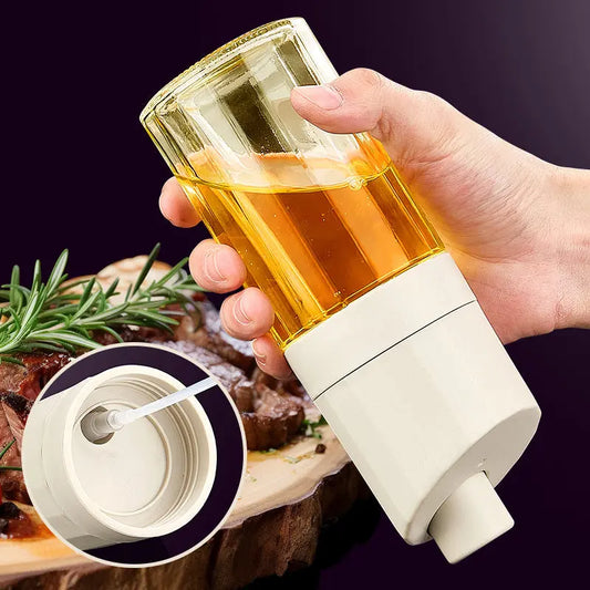 Dispenser Olio da Cucina 2-in-1 in Vetro – Spruzzatore con Pressione per Condimenti, Barbecue e Frittura, Design Moderno - N.1 Online