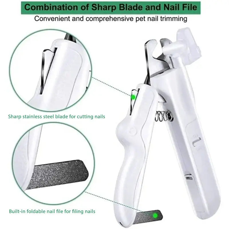 Tagliaunghie per Cani e Gatti con LED – Forbici Professionali in Acciaio Inox, Trimmer Sicuro e Facile da Usare - N.1 Online