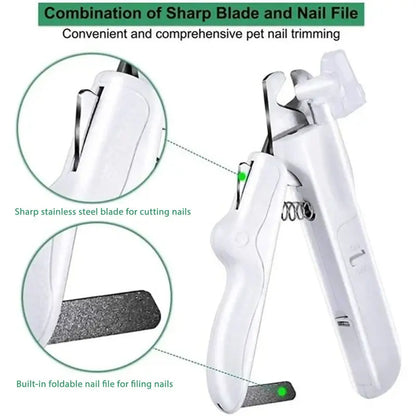 Tagliaunghie per Cani e Gatti con LED – Forbici Professionali in Acciaio Inox, Trimmer Sicuro e Facile da Usare - N.1 Online