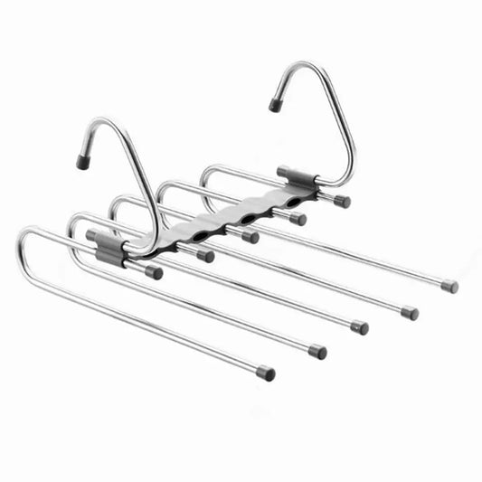 Appendiabiti Pantaloni Telescopico Pieghevole – Organizer Salvaspazio per Armadio in Acciaio Inox e ABS, Regolabile e Portatile - N.1 Online